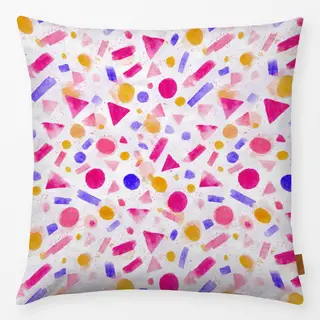 Kissen Formenstudie-pink-gelb