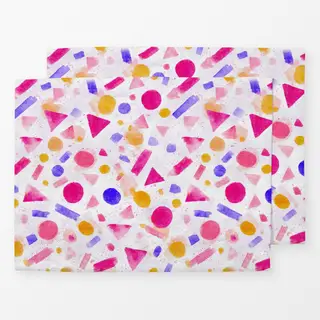 Tischset Formenstudie-pink-gelb