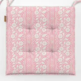 Sitzkissen Florale Streifen Pink