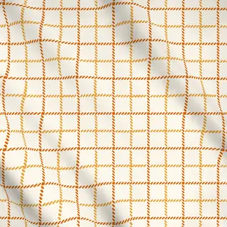 Meterware Linien Karo Gelb Braun
