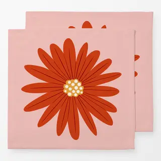 Servietten Herbst Aster Blume Rot