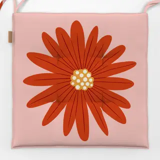 Sitzkissen Herbst Aster Blume Rot