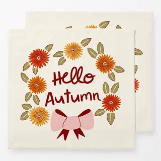 Servietten Hello Autumn Kranz