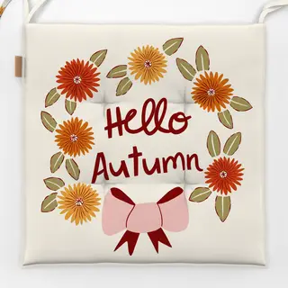 Sitzkissen Hello Autumn Kranz
