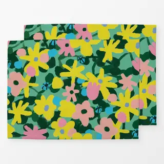 Tischset Muster Blumen Blumenwiese