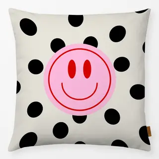 Kissen Smiley mit Punkten