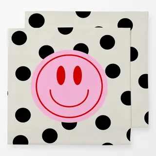 Servietten Smiley mit Punkten