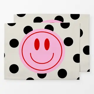 Tischset Smiley mit Punkten