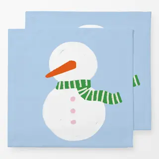 Servietten Schneemann mit Schal