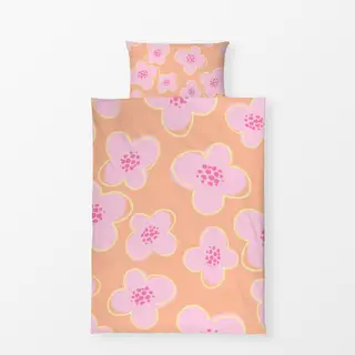 Bettwäsche Blümchen rosa korall