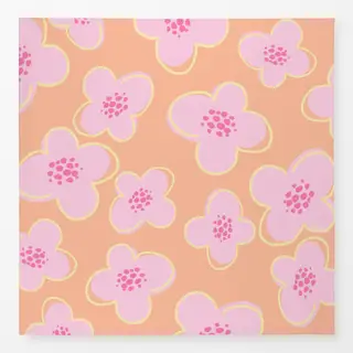 Tischdecke Blümchen rosa korall