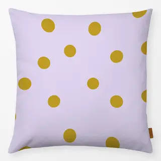 Kissen Polka Dots / Punkte flieder & gold