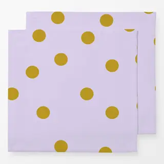 Servietten Polka Dots / Punkte flieder & gold
