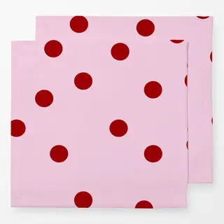 Servietten Polka Dots / Punkte rosa & bordeaux