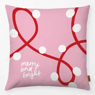 Kissen Merry-and-bright-Lichterkette