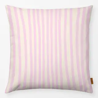 Kissen Streifen rosa auf beige