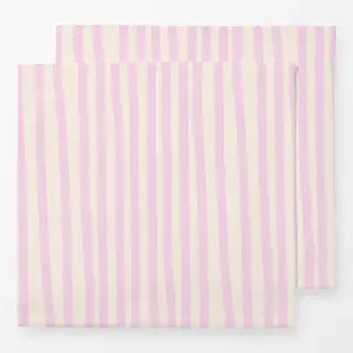 Servietten Streifen rosa auf beige