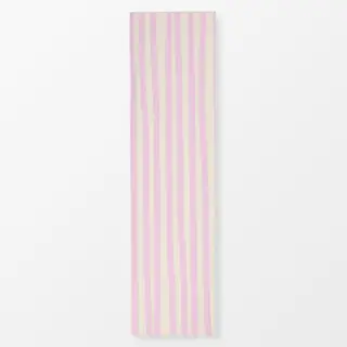 Tischläufer Streifen rosa auf beige