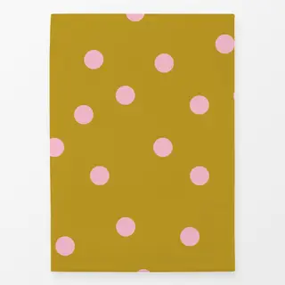 Geschirrtücher Polka Dots / Punkte gold & rosa