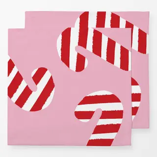 Servietten Zuckerstangen Muster, Candy Canes