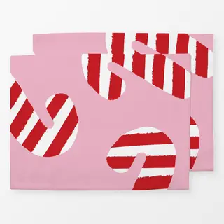Tischset Zuckerstangen Muster, Candy Canes