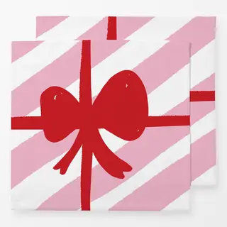 Servietten Geschenkband / Schleife auf Streifen