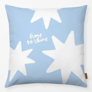 Kissen Time to Shine Sterne auf Hellblau