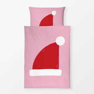 Bettwäsche Zipfelmütze rot auf pink