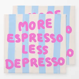 Servietten more espresso less depresso