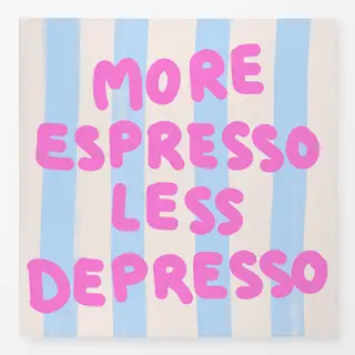 Tischdecke more espresso less depresso
