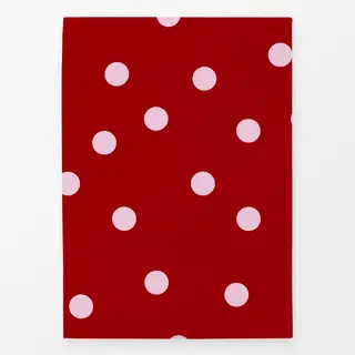 Geschirrtücher Polka Dots / Punkte bordeaux & rosa