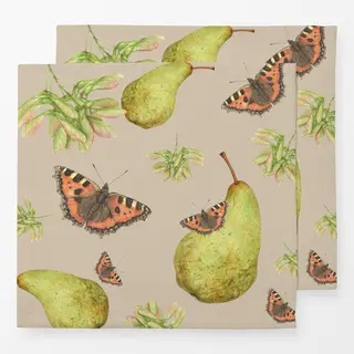 Servietten beige-braun