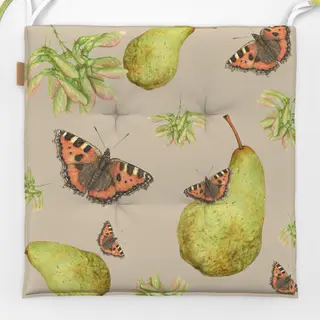 Sitzkissen beige-braun