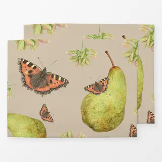 Tischset beige-braun