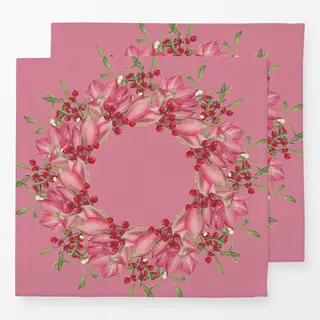 Servietten rosa-rot auf rosa