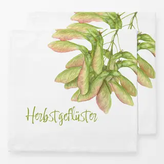 Servietten Herbstgeflüster - weiß