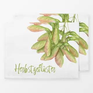 Tischset Herbstgeflüster - weiß
