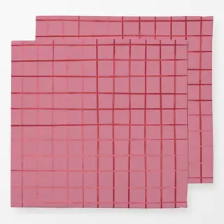 Servietten rosa-rote Karos auf rosa