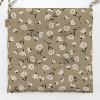 Sitzkissen Kleine Blüten beige