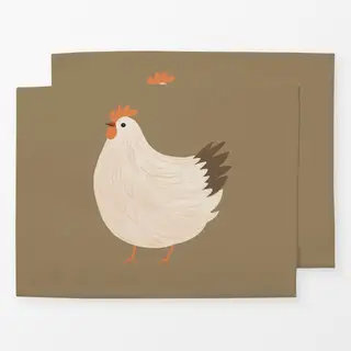 Tischset Huhn