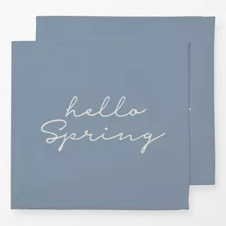 Servietten Hello Spring blau
