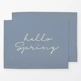 Tischset Hello Spring blau
