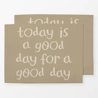 Tischset today is a good day beige