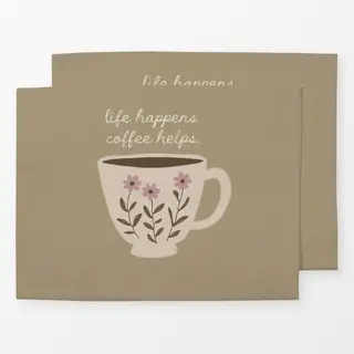 Tischset Tasse Kaffee beige