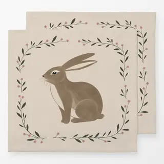 Servietten Osterhase Kranz hell