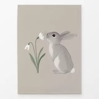 Geschirrtücher Kaninchen Schneeglöckchen