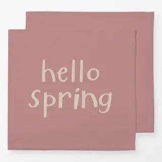 Servietten Hello Spring rosa
