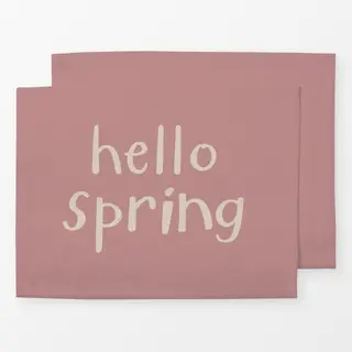Tischset Hello Spring rosa