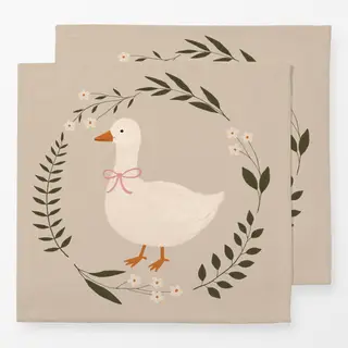 Servietten Kranz Ente Frühling