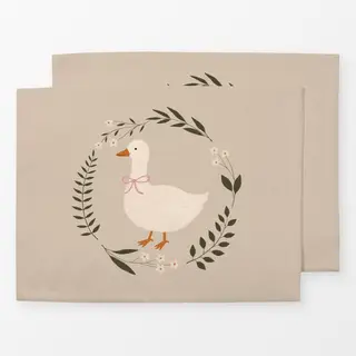 Tischset Kranz Ente Frühling